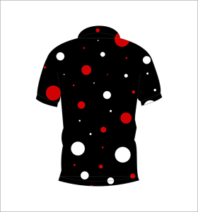 Polo personnalisé noir, rouge et blanc à pois pour homme, respirant, sport, décontracté, golf, OEM, imprimé - Product Image 2