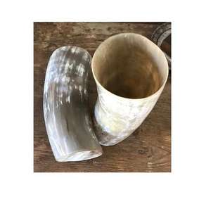 Vase à fleurs en corne de buffle antique fait main de haute qualité, paire de vases décoratifs muraux rustiques en corne naturelle - Product Image 3