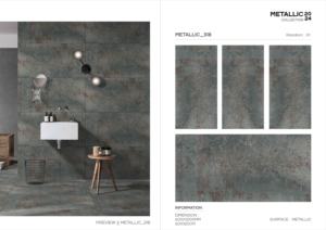 Azulejos de porcelana de alta demanda con acabado metálico en tamaño 60x120cm 600x1200mm 24x48 para aplicaciones interiores de primera calidad - Product Image 5