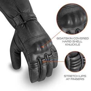 Gants de moto d'été personnalisés avec logo, protection rigide des phalanges, en cuir carbone anti-choc, imperméables et respirants pour le sport - Product Image 4