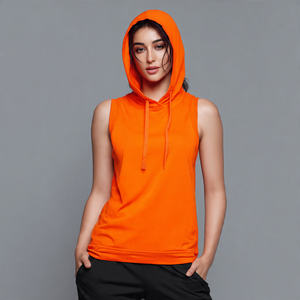 Hauts à capuche imprimés de haute qualité pour l'entraînement, pour femmes et hommes, sans manches, pour la musculation, streetwear en polaire - Product Image 3