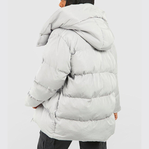 New Arrival 2026 Winter Women's Eco-Friendly Waterproof Windproof Sheep Skin Trimmed Polyester Filled Hooded <b>Puffer</b> <b>Jacket</b> - Product Image 4