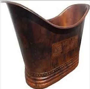 Bañera Ovalada Independiente de Cobre Envejecido sin Tapa, Bañera Moderna para Adultos en Villas - Product Image 3