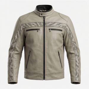 Veste de moto en cuir véritable pour homme de qualité supérieure, nouvelle arrivée, vestes de moto d'hiver, protections amovibles, personnalisables - Product Image 1