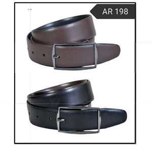 Cinturón de Cuero Reversible 2 en 1 de Alta Calidad para Hombre, 34 mm de Ancho, Cinturón Formal con Hebilla Giratoria Profesional - Product Image 1