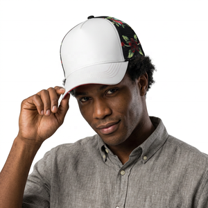 Unisex Trucker Cap <b>White</b> Mesh Character Print Adjustable Back Casual Spring Summer 6-Panel <b>Hat</b> - Product Image 5