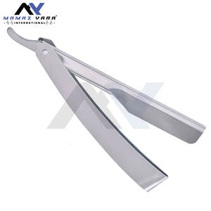 Navajas de afeitar de acero inoxidable para barbería, tipo Shavette con bloqueo deslizante, de un solo filo, para afeitar barba, bigote, cuello y cabeza. - Product Image 4