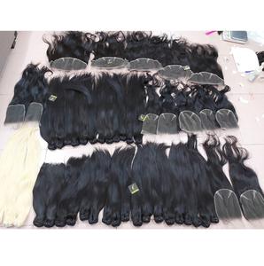 Extensions de tissage de cheveux humains vierges 100% Bundles de cheveux ondulés vietnamiens de qualité supérieure avec fermeture à lacet HD frontale - Product Image 6