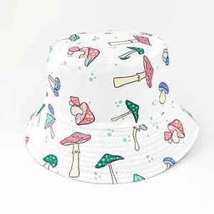 Chapeau Bob Unisexe à Imprimé Champignon, Impression Numérique, Toile Polyester, Style Décontracté Printemps-Été pour Adulte - Product Image 3