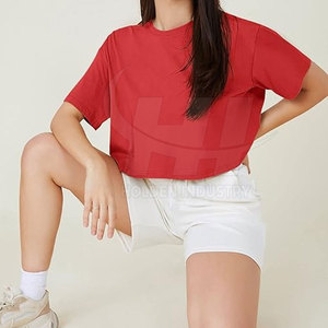 Soft Fabric Feel Women <b>Crop</b> <b>Top</b> T-Shirt Lightweight Smooth Wear Women <b>Crop</b> <b>Top</b> T-Shirt Comfortable Daily Fashion Style - Product Image 5