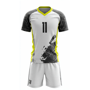 Customize Sublimation Football Uniforms Team Wear Volleyball Uniforms V-Neck Football Jersey <b>Shorts</b> Set Unisex - Product Image 1