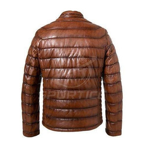 High Quality <b>Cheap</b> Price <b>Men</b> Cow Skin Leather Winter <b>Jacket</b> Lightweight <b>Waterproof</b> Eco-Friendly Breathable Front Logo - Product Image 2