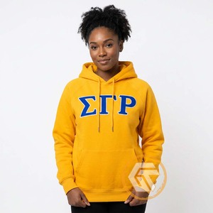 Sweat à capuche personnalisé pour femme en molleton de coton uni brodé sur le devant, de haute qualité, pour la sororité Sigma Gamma Rho, vêtement grec d'hiver - Product Image 4