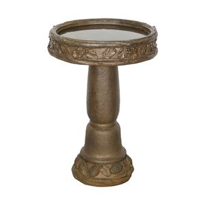 Bain d'oiseaux classique d'extérieur en béton de 23,8 po de hauteur pour la décoration de jardin, idéal pour la terrasse ou la cour arrière, parfait pour l'observation des oiseaux - Product Image 5