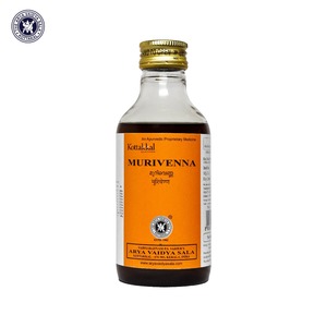 Aceite Ayurvédico Orgánico Arya Vaidya Sala Murivenna 200ml, Líquido para Uso Externo, Producto Herbal para el Cuidado de la Piel Hecho en India, Libre de Crueldad Animal - Product Image 4