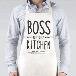 Delantal de algodón transpirable y lavable para camareros y bartenders de restaurante, con mangas y logotipo personalizado - Product Image 5