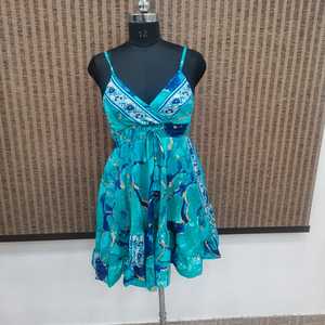 Women's Daily Summer Boho Simple Floral Printed Silk Viscose Polyester Woven Loose Silhouette Floor-Length Ruffle Hem <b>Elastic</b> - Product Image 3