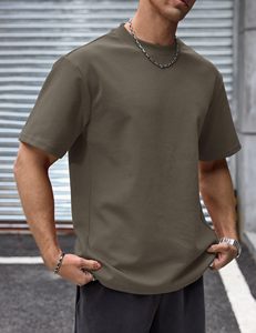 <b>Men</b> Oversized Heavyweight Cotton T Shirt <b>Stretch</b> Casual Streetwear Tee OEM Wholesale - Product Image 4