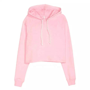 2024 automne femmes décontracté solide haut court avec manches longues col roulé brodé rue sport à capuche ample court pour l'hiver - Product Image 1