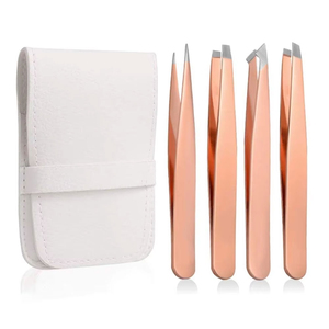 Pinzas para Cejas, Pestañas, Vello Facial y de Barba, Colores Personalizados, Juego de 4 Piezas, Herramientas de Maquillaje para Salón de Belleza y Cuidado Facial - Product Image 6
