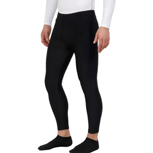 Fitness <b>Men's</b> Running <b>Tights</b> Spandex/Nylon Solid High Elastic <b>Compression</b> Breathable Quick Dry Elastic Waist Full Leggings - Product Image 3