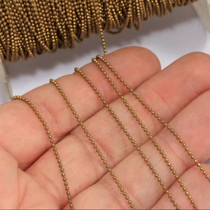 โซ่ลูกปัดทองเหลืองดิบ - ของตกแต่งบ้านสไตล์โมเดิร์นและดั้งเดิม งานฝีมือ MS รุ่น MS-wc-001 - Product Image 1