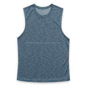 Débardeurs de sport personnalisés pour hommes, en polyester, pour la musculation et le fitness, OEM - Product Image 2