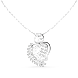 Collier pendentif cœur en or jaune 14 carats avec diamant de laboratoire, chaîne à maillons, bijoux fins pour femme, cadeau pour mariage ou fête - Product Image 5