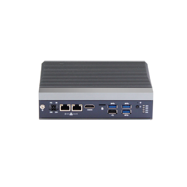 Industrial Intel Atom X86 Embedded Computer Fanless Mini PC J3455 2LAN 4USB 1HD Low Power Optional UPS Module