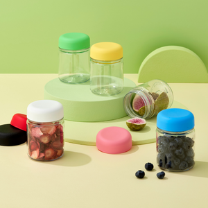Barattoli per Alimenti in Tritan PP con Coperchi Colorati in Plastica, per la Conservazione della Freschezza, Senza BPA, Adatti a Microonde e Congelatore, Bottiglia Resistente - Product Image 1