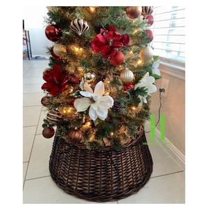 HNH Craft Falda de árbol de Navidad de bambú redonda moderna 45cm de diámetro Tejido a mano Ecológico Decoración del hogar Vietnam - Product Image 6