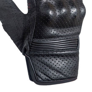 WARPRO INDUSTRY Full Finger Leather Racing <b>Gloves</b> <b>Touchscreen</b> Function Hook Loop Closure MOTOCROSS Use Unisex Black Red - Product Image 3