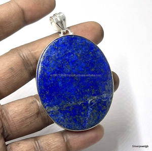 Joyería de Plata de Ley 925 sólida hecha a mano colgante de plata lapislázuli hecho a mano para regalo su cumpleaños - Product Image 3