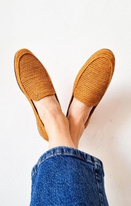 รองเท้าสานราฟเฟียทำมือ: รองเท้าส้นเตี้ยสำหรับผู้หญิงโมร็อกโก - Product Image 4