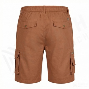 Shorts cargo à taille élastiquée avec cordon de serrage, multi-poches, pour homme, décontractés, pour le travail, la randonnée, qualité supérieure, vêtements de plein air - Product Image 2