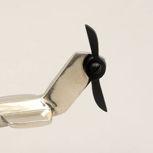 Statuetta Decorativa in Alluminio 10X3.25X5" con Aereo ed Elicottero per Arredamento Unico della Casa - Product Image 4