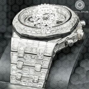 Reloj de Lujo para Hombre Charm, de Acero Inoxidable, Caja de 40 mm, Movimiento Mecánico, Fecha Automática, Detalles de Diamantes, Correa con Botón de Presión y Cierre Oculto - Product Image 2