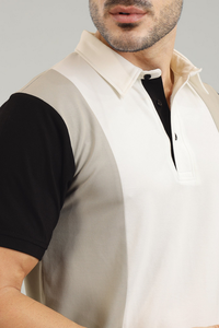 Chemise d'été tricotée 100 % coton pour homme, coupe décontractée, anti-plis, blocs de couleur, manches courtes, vente en gros OEM usine - Product Image 6