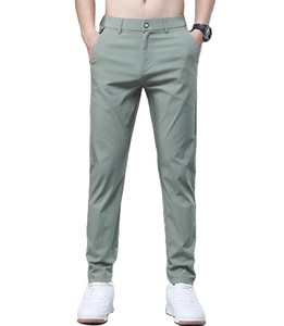 กางเกงขายาวผู้ชายคุณภาพสูง น้ำหนักเบา ซิปหน้า สไตล์ลำลอง ทรงตรง เอวกลาง ด้านหน้าเรียบ เป็นมิตรกับสิ่งแวดล้อม สำหรับฤดูใบไม้ร่วง/ฤดูหนาว - Product Image 3
