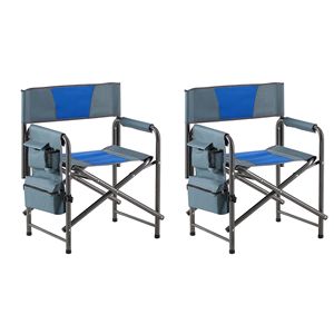 Sedia da Regista Pieghevole Leggera a 2 Pezzi, Imbottita e Oversize, con Tasche Portaoggetti per Uso Interno ed Esterno/Campeggio - Product Image 4