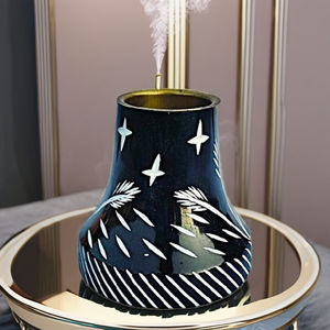 2024 Mini nuevo quemador de incienso Bakhoor de resina epoxi de madera Oud quemador de fragancia Árabe para el hogar para Ramadán - Product Image 1