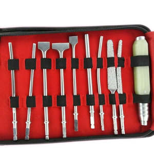 Juego de instrumentos quirúrgicos de ortopedia: Set de 20 piezas de cinceles óseos de acero inoxidable para implantes dentales manuales - Product Image 6