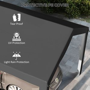 Tettoia in Alluminio per Auto 6x3 Metri, Resistente ai Raggi UV, Grigio Scuro, Compatibile con Serie 84C 378V00 e 84C 206 - Product Image 6