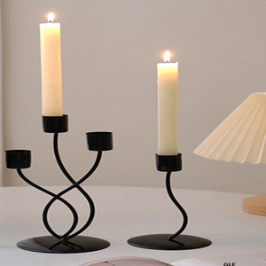 New Product Iron U-shaped Double Head Metal Candlestick Gold Color Table Candle Holder Simple Light Luxury - Product Image 1