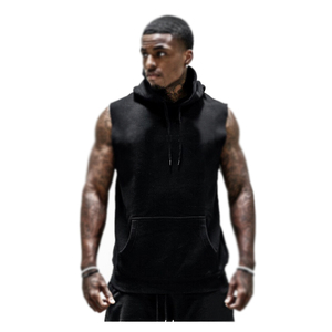 <b>Men</b> Summer Pullover <b>Hoodie</b> Polyester/Cotton Fabric Breathable & Waterproof Regular Fit Custom Brand Gym Sportswear - Product Image 1