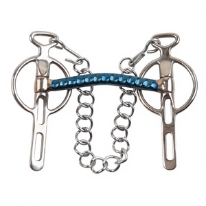 Bocado de equitación Weymouth Blue Horse de acero inoxidable y hierro dulce, diseñado por Intel Riaz Jamal para productos ecuestres - Product Image 6