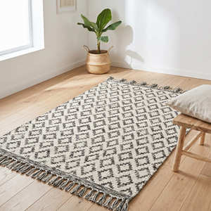 Alfombras Bohemias Sostenibles con Patrón Tejido y Alfombra Decorativa Bohemia Suave Hecha a Mano para Exteriores, Alfombra con Acentos Indios para Dormitorio - Product Image 2