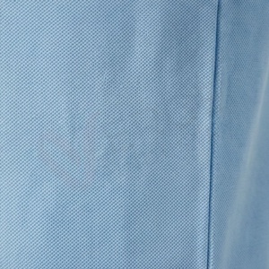 Polo en piqué 100% coton bleu clair à manches courtes pour homme, décontracté, respirant, coupe classique, design tricoté uni - Product Image 5