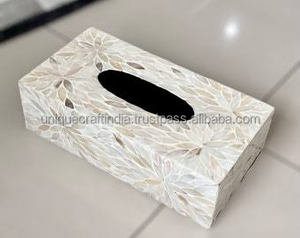 Boîte de papier de soie incrustée d'os de la plus haute qualité serviette maison hôtel vaisselle élégante Solution de stockage décorative - Product Image 2