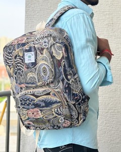 Nouvel arrivage Sacoche design chanvre pour ordinateur portable Sac à dos durable Nouvelle arrivée Jute avec coton Sacs à dos unisexe multi-usages de voyage - Product Image 3